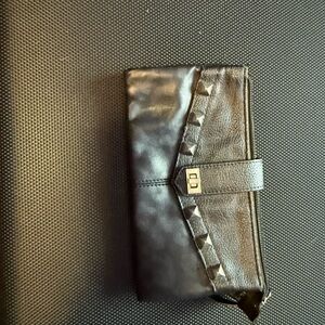 Black Studded Clutch Wallet